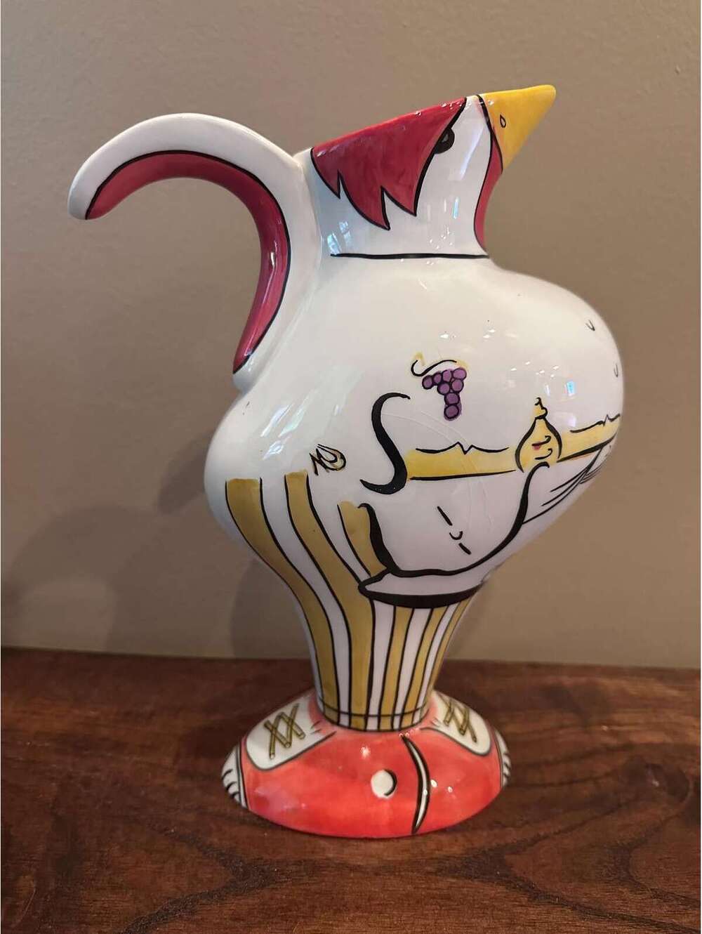 Vintage 2003 Carrie Olsen Garrard Gourmet Poulet Rooster Pitcher